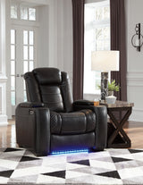 Party Time Midnight Power Reclining Sofa and Loveseat with Power Recliner - Ornate Home