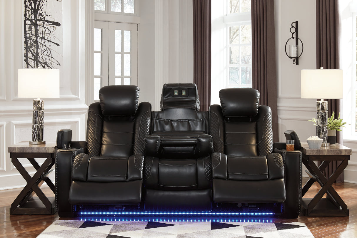 Party Time Midnight Power Reclining Sofa and Recliner - Ornate Home