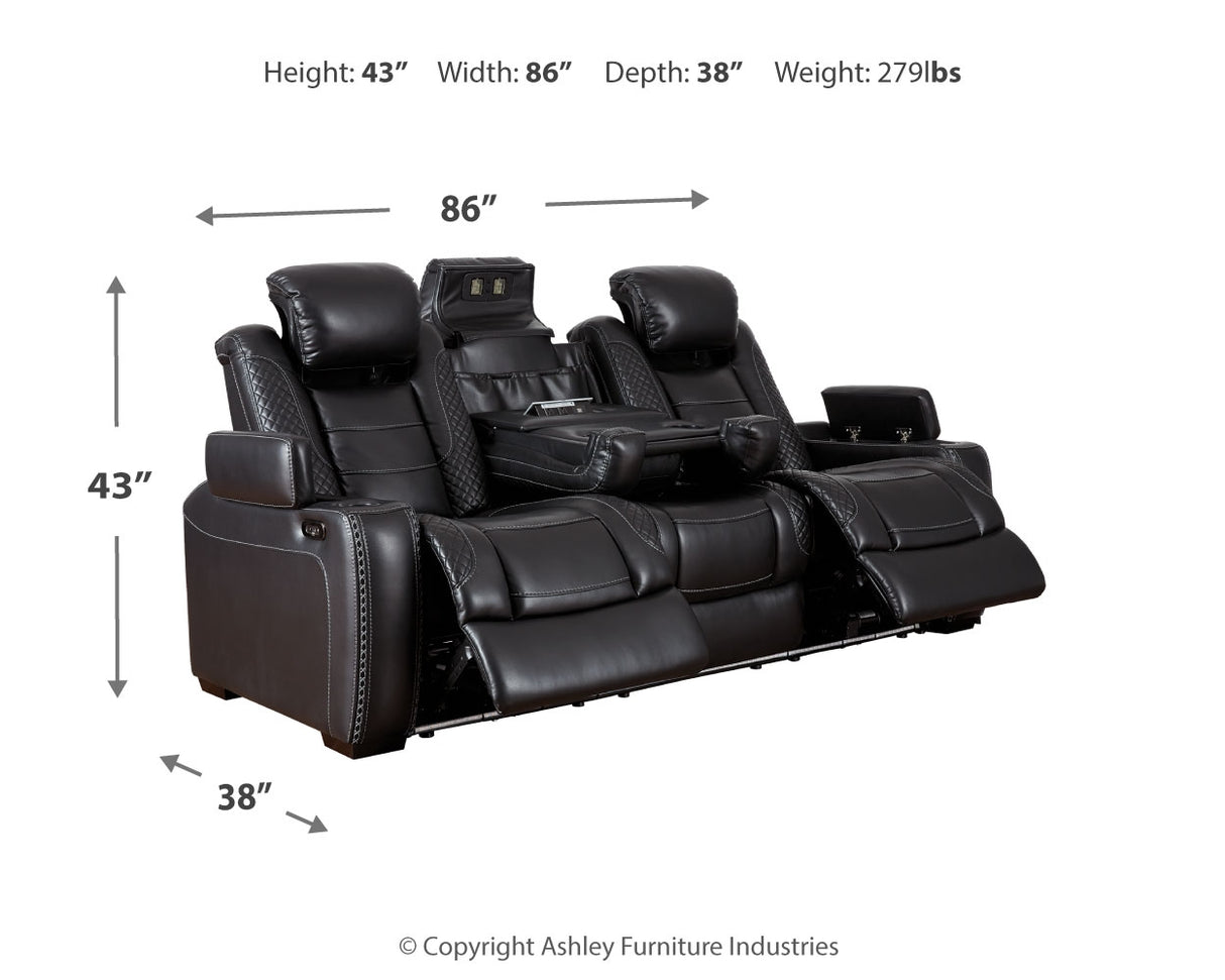 Party Time Midnight Power Reclining Sofa and Recliner - Ornate Home