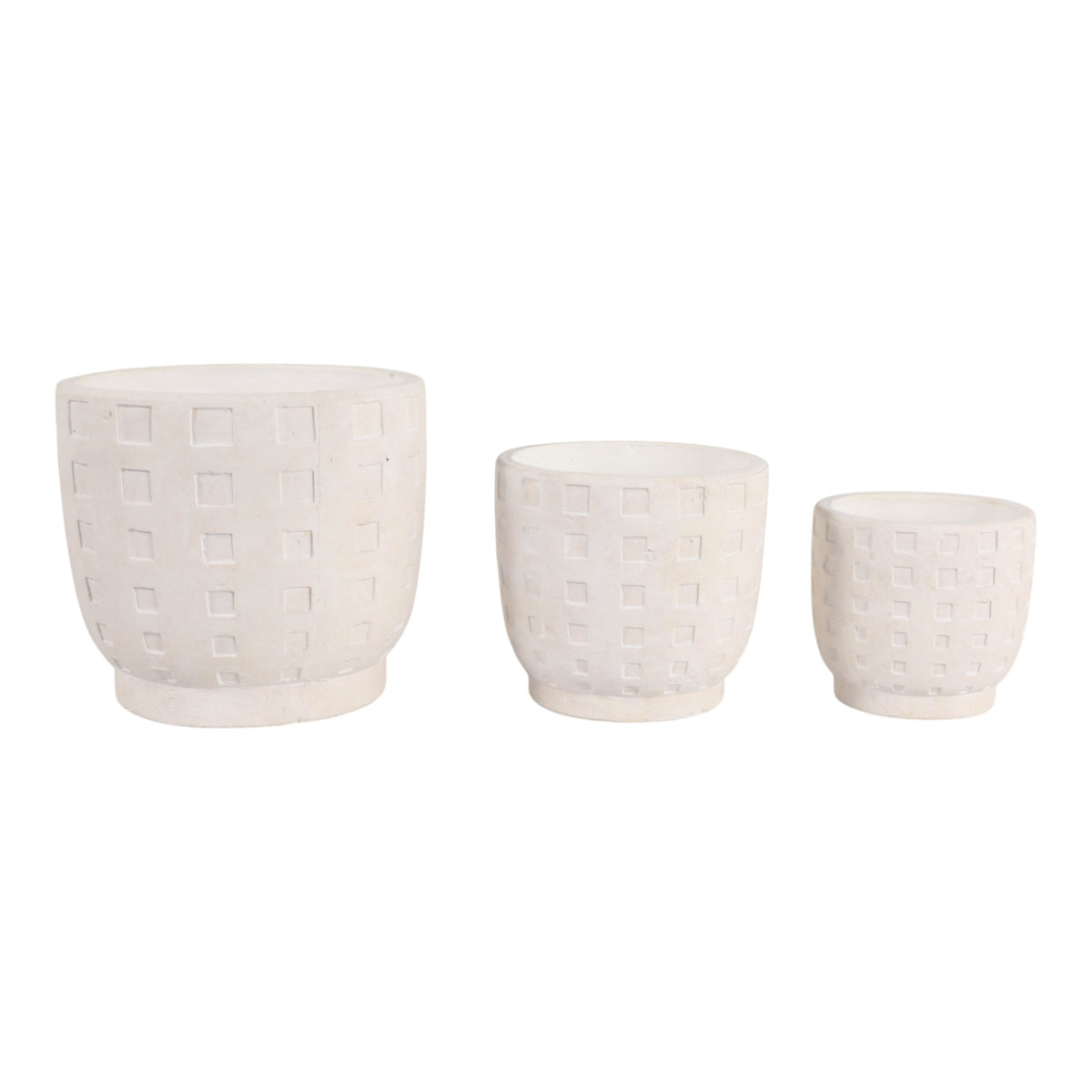 Leonaburn Ivory/White Planters (Set of 3)