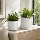 Reedburn White Planters (Set of 2)