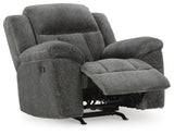 Frohn Graphite Reclining Sofa and Loveseat and 2 Recliners