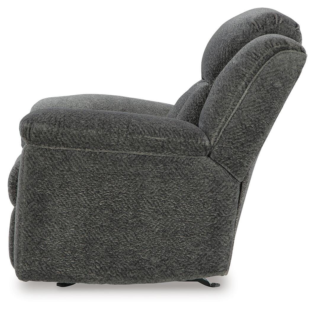 Frohn Graphite Reclining Sofa and Loveseat and 2 Recliners