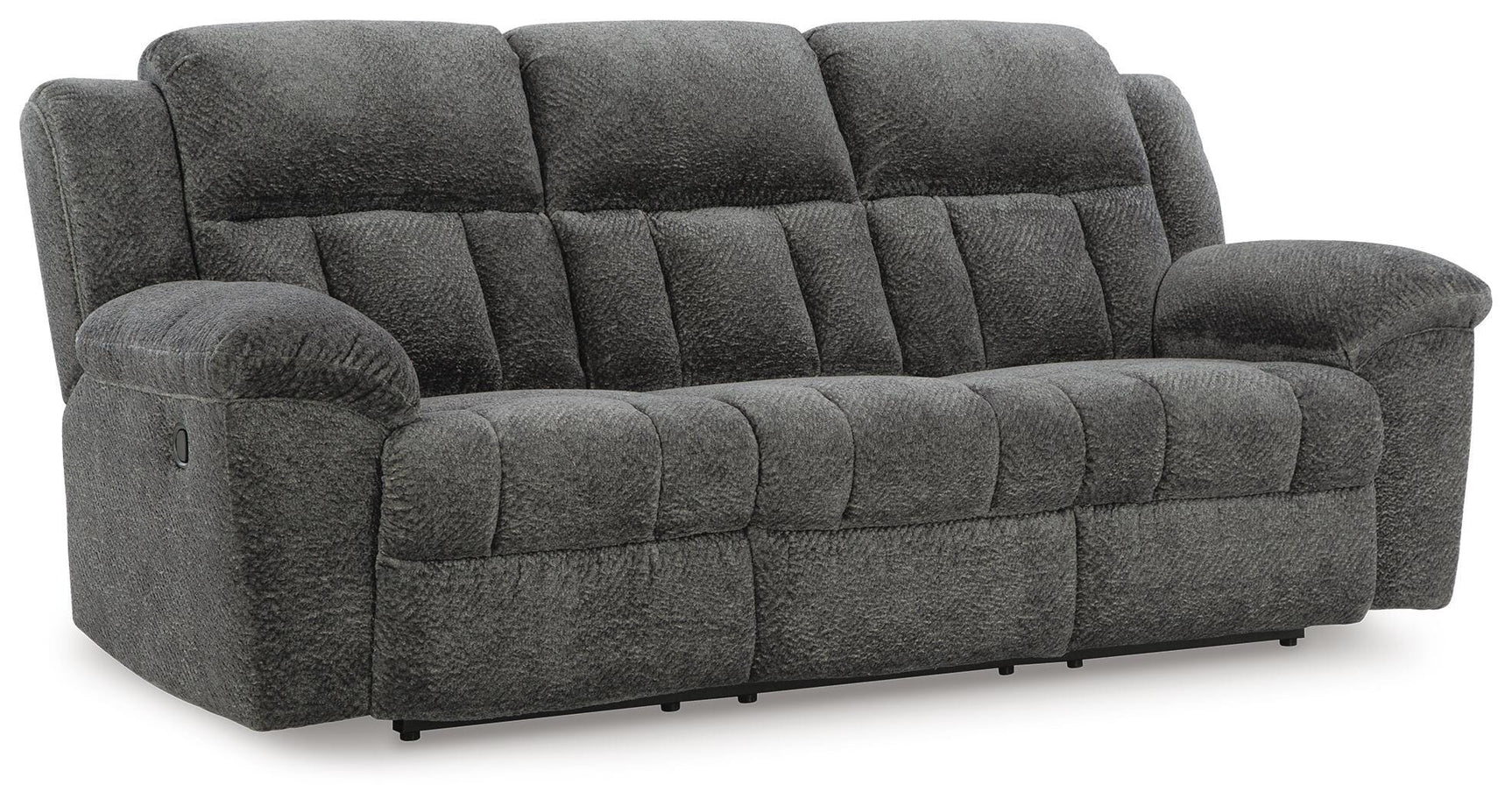 Frohn Graphite Reclining Sofa and Loveseat and 2 Recliners