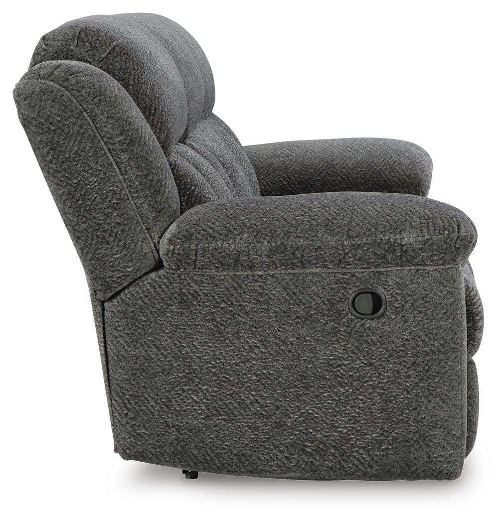 Frohn Graphite Reclining Sofa and Loveseat and 2 Recliners