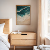 Textured Shoreline in Teal and Sand