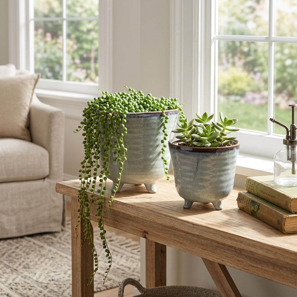 Rexdale Blue Planters (Set of 2)
