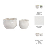 Draperstone White Planters (Set of 2)