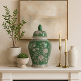 Eldredport Green/Brown/White Large Chinoiserie