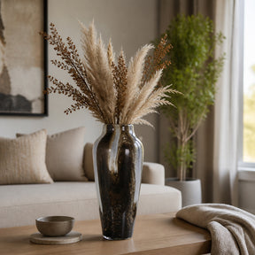 Emorygrove Brown/White/Black Glass Vase