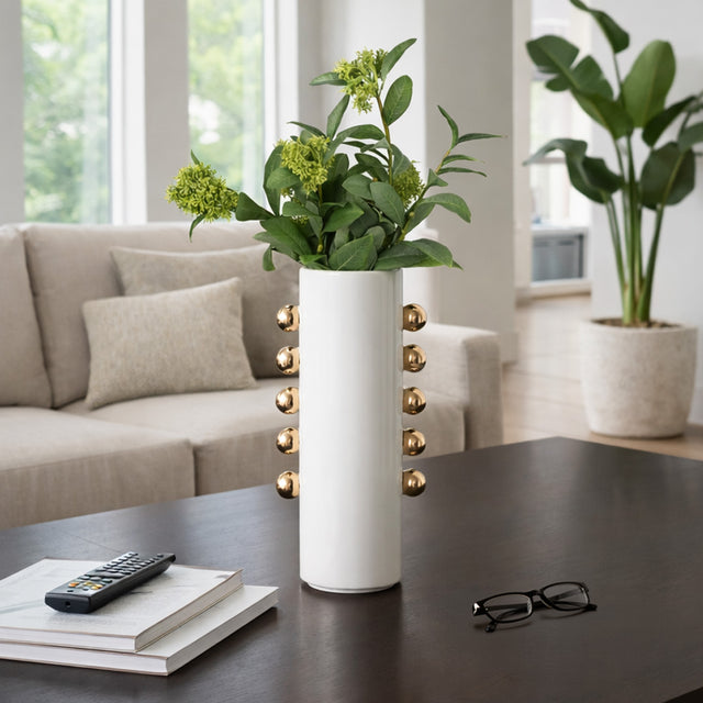 Garsonham White/Gold Vase