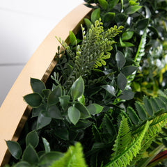 38” UV Resistant Virgin Islands Artificial Living Wall Art Panel in Gold Aluminum Frame - Ornate Home