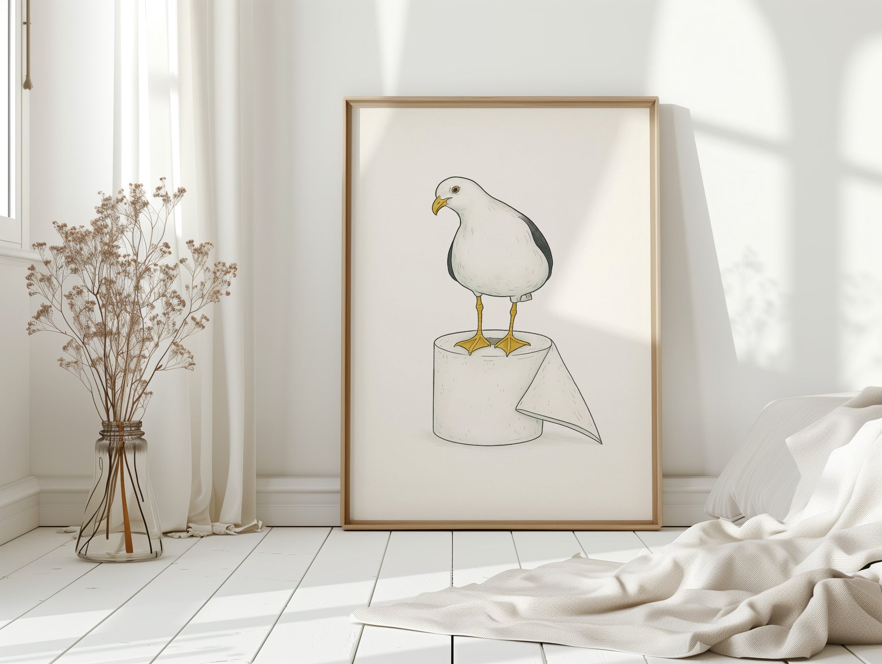 Seagull on a Toilet Roll