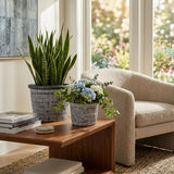 Kendallwick Black/White Planters (Set of 2)