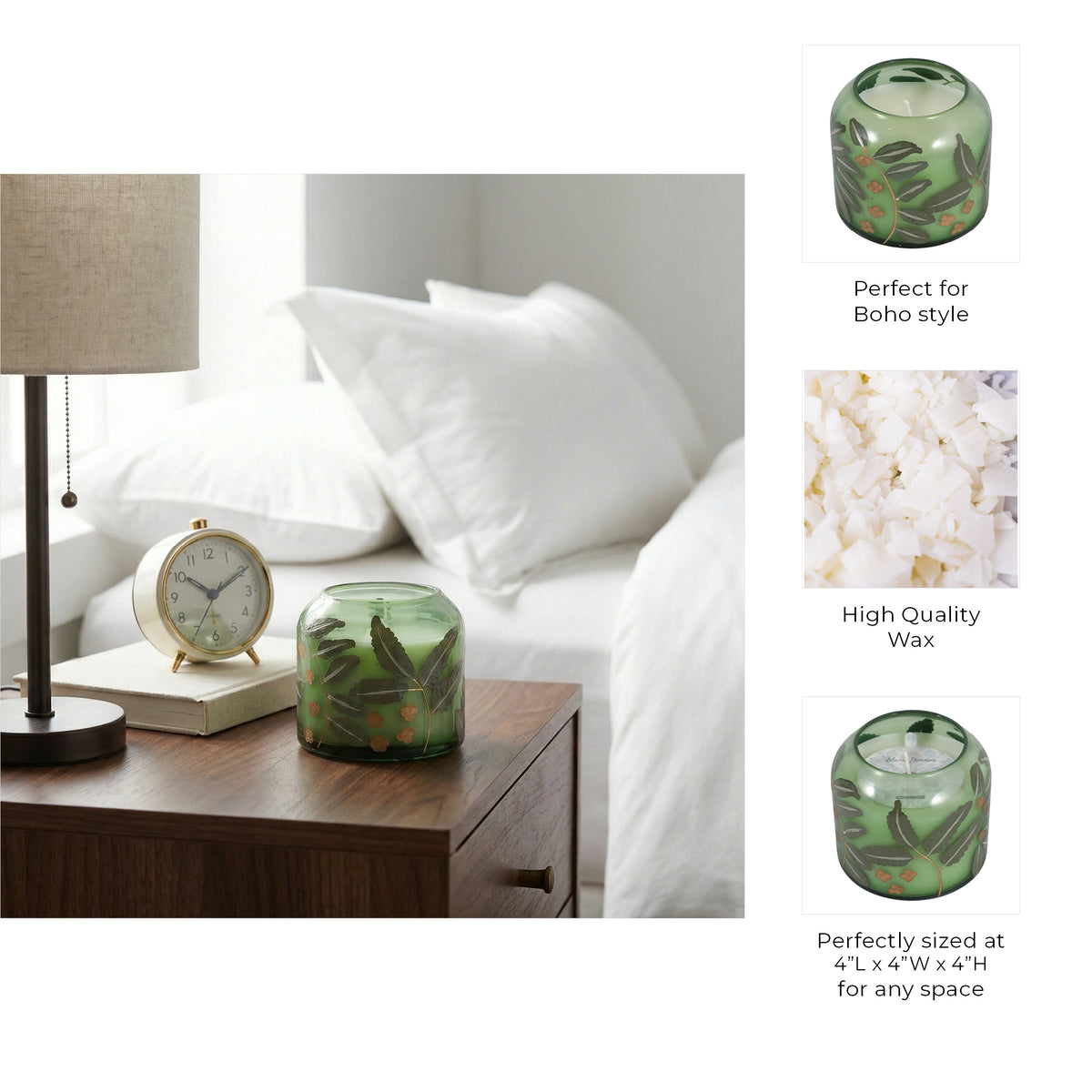 Fallonvale Green/Ivory 12 Oz Gardenia Candle
