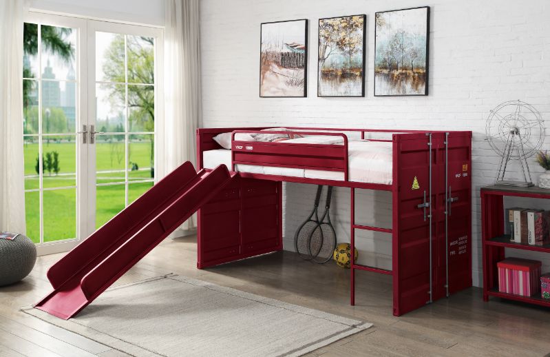 Cargo Red Loft Bed - Ornate Home