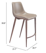 Magnus Brown & Walnut Counter Stool (Set of 2)