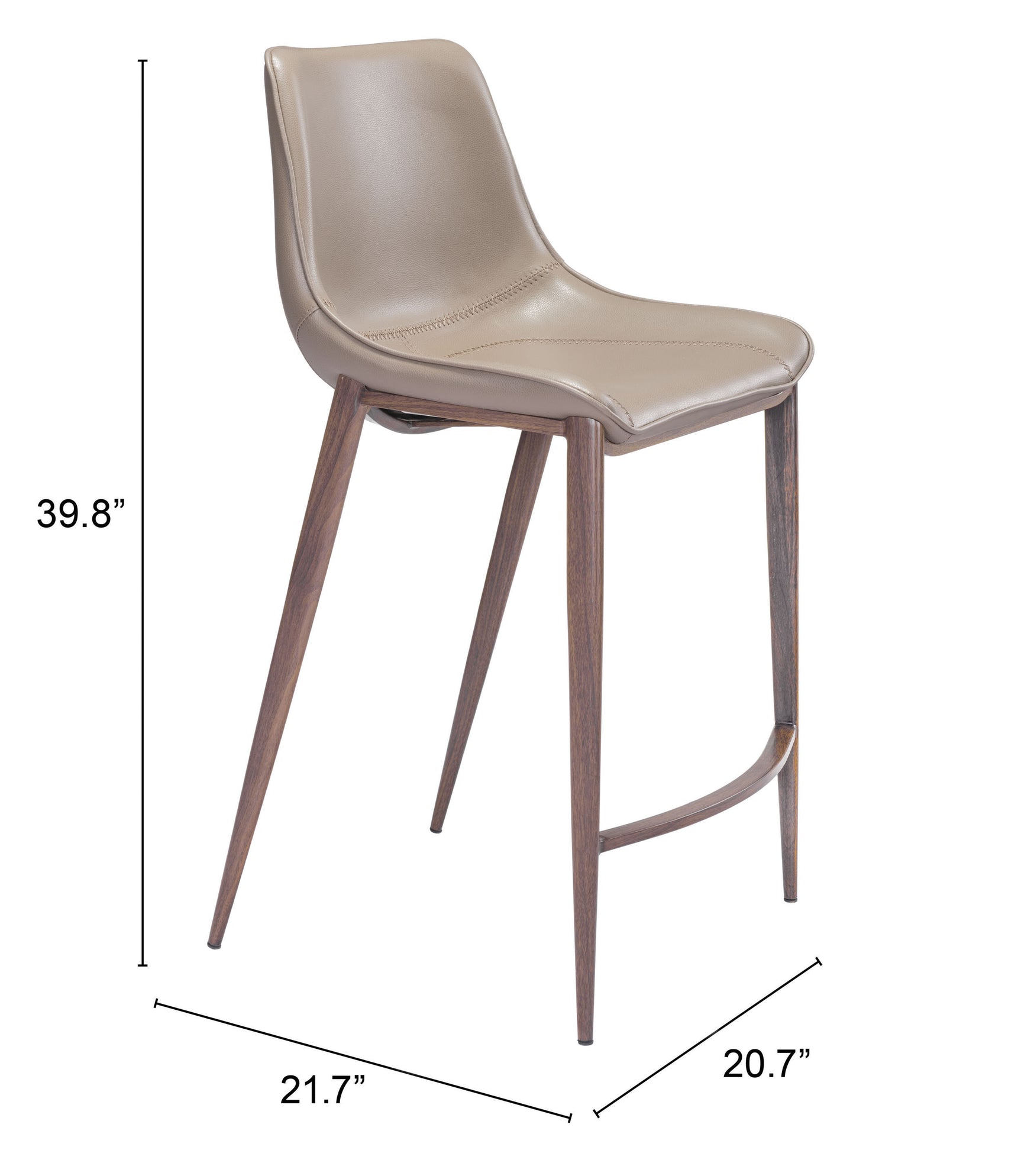 Magnus Brown & Walnut Counter Stool (Set of 2)