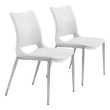 Ace White & Silver Dining Chair (Set of 2)