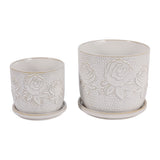 Hobartgate Ivory/White Planters (Set of 2)
