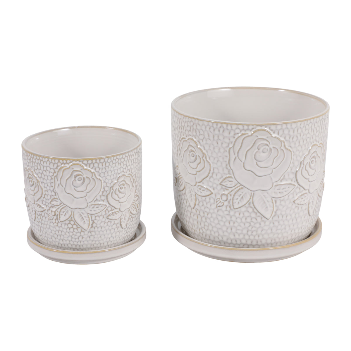 Hobartgate Ivory/White Planters (Set of 2)