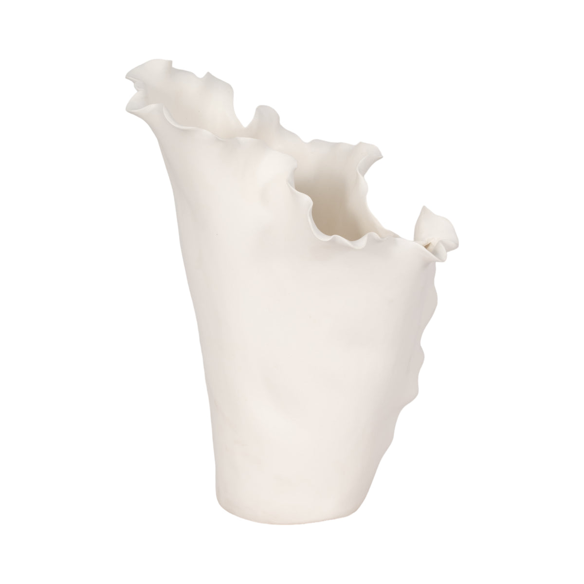 Westonholm White Handmade Flutter Vase