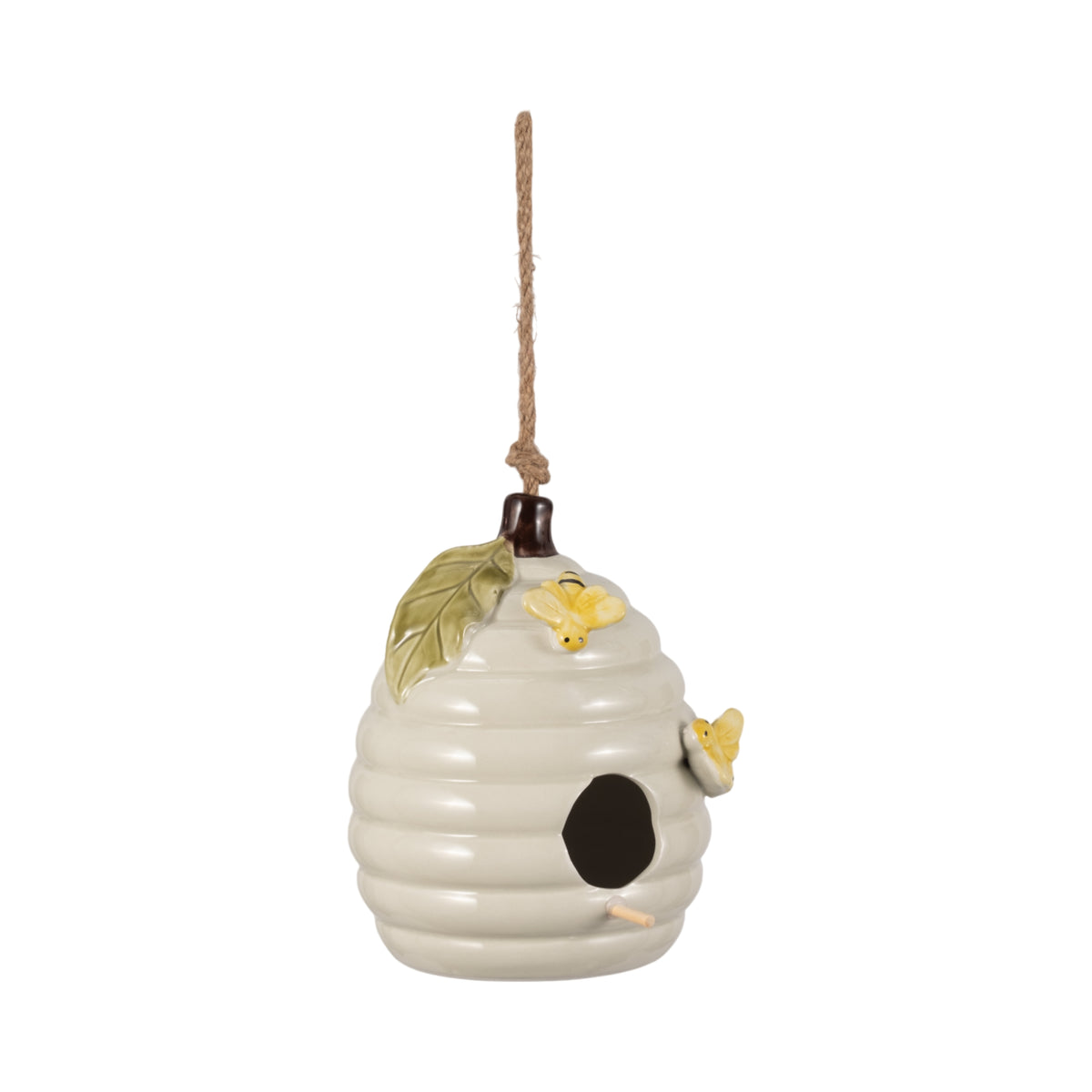 Badger Ivory/Yellow Beehive Bird Feeder