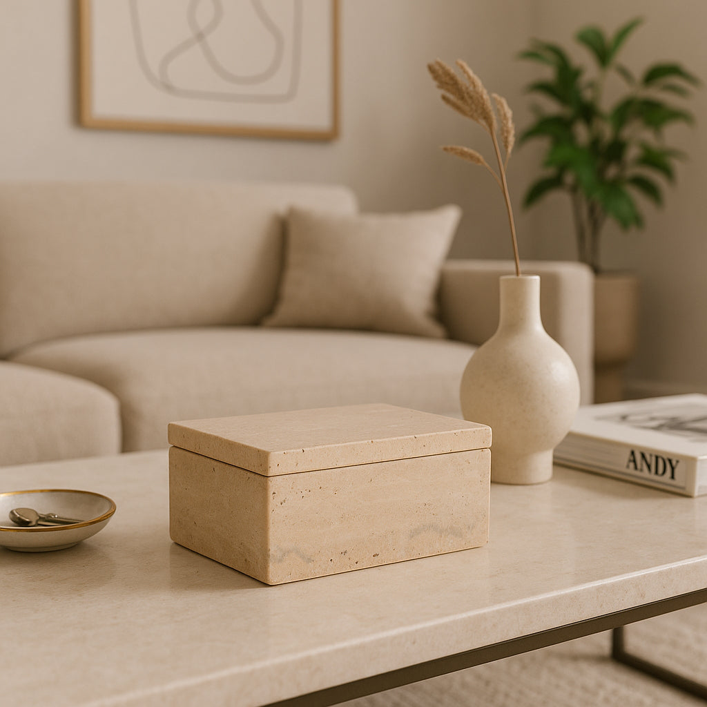 Tuckergrove Tan Travertine Box