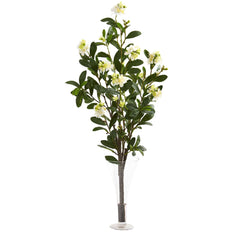 39” Peach Blossom Artificial Arrangement in Flared Vase - Ornate Home