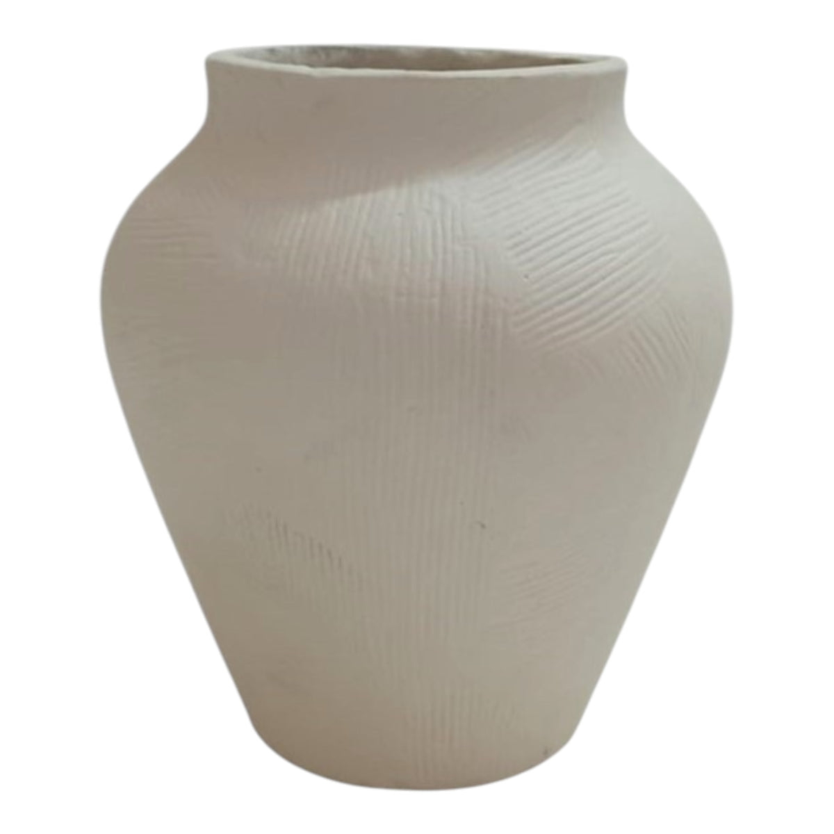 Tarke Ivory Small Crosshatch Ecomix Vase