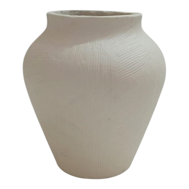 Tarke Ivory Small Crosshatch Ecomix Vase
