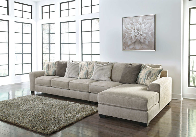 Ardsley - Pewter - 3pc Sectional w/ LAF Chaise - Ornate Home