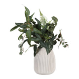 Sunsweet White Wood Ridged Vase