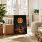 Witch Beneath the Harvest Moonlight