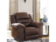 Stoneland Chocolate Manual Recliner - Ornate Home