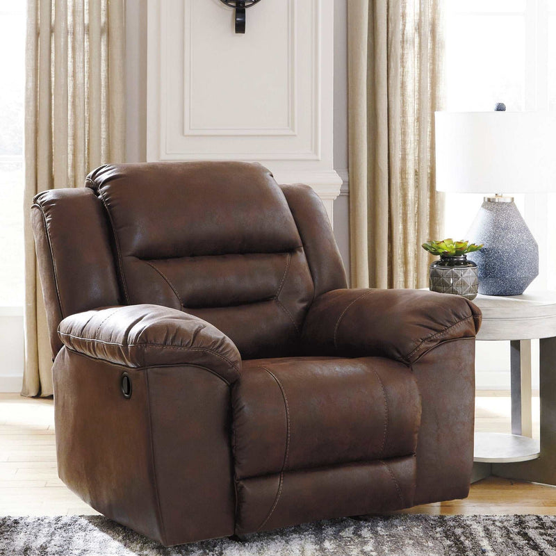 Stoneland Chocolate Manual Recliner - Ornate Home