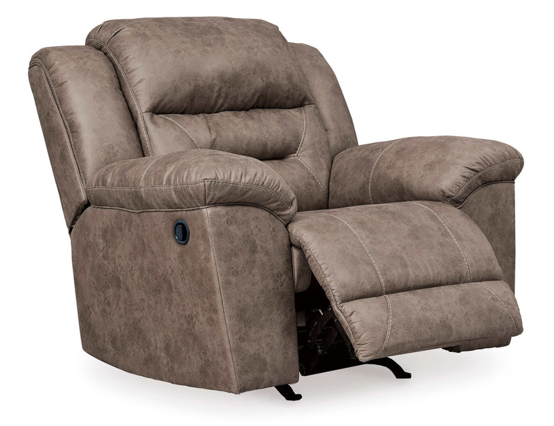(Online Special Price) Stoneland Fossil Manual Rocking Recliner - Ornate Home