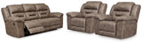 Stoneland Fossil Reclining Sofa and 2 Power Recliners