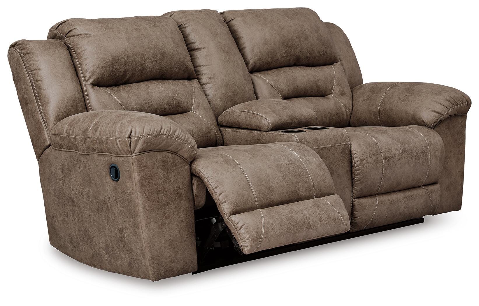 Stoneland Fossil Reclining Loveseat and 2 Recliners