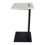 Wyvernwood White/Black Modern Accent Table with Square Top