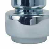 Piru Blue/Silver Large Stacked Cylinder Glass Vase