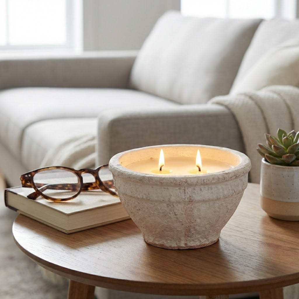 Janedale White Sea Salt & Lemon Candle