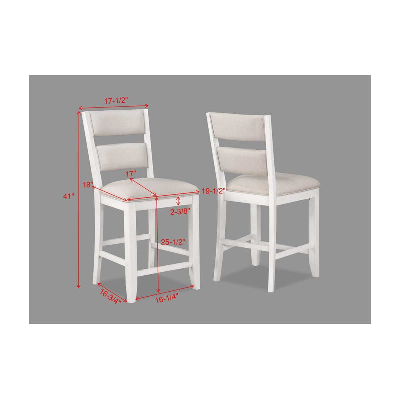 Wendy White Counter Height Dining Chairs (Set of 2) - Ornate Home