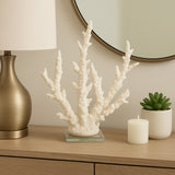 Slaterview White Branching Coral on Glass Base