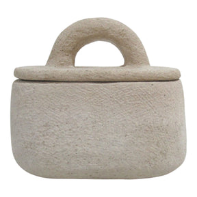 Figarden Tan Small Textured Round Box