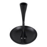 Keyes Black Small Taper Holder with Drip Dish