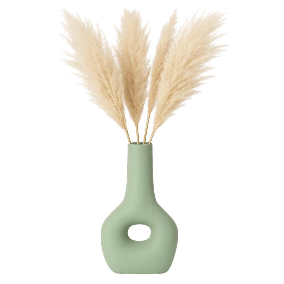 Parkwood Dark Sage Ceramic Open Cut-Out Nomad Vase