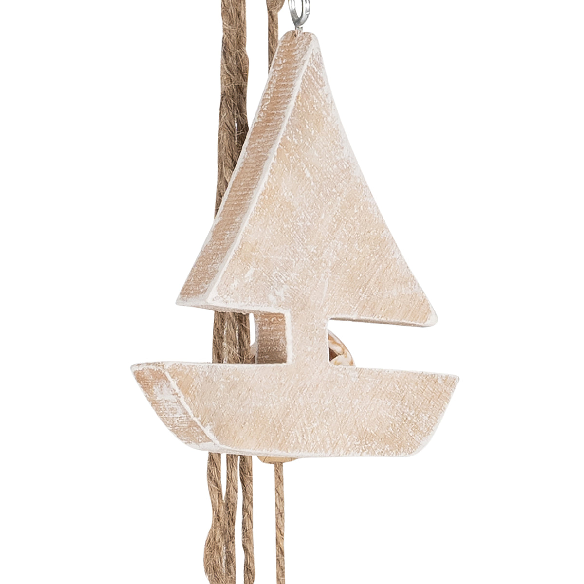 Hookton Blue/White Wood Hanging Sailboat
