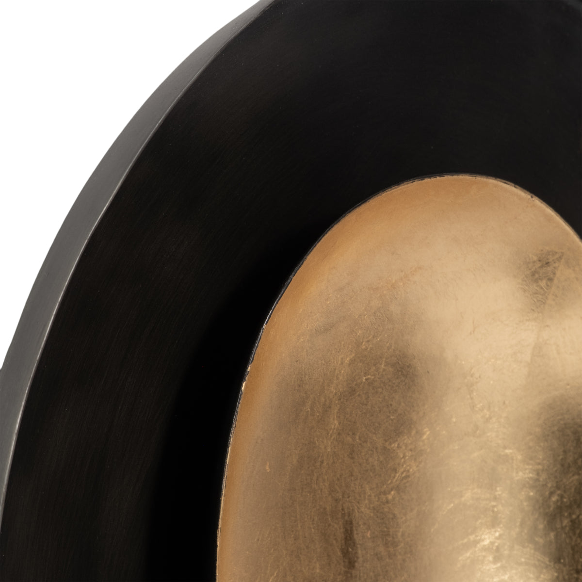 Escalon Black/Gold Medium Metal Round Votive Holder