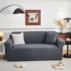 3D Baroque Floral Stretch Sofa Cover Elastic Polar Fleece Couch Slipcover with Straps - Ornate Home